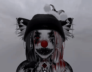 💥 Trixi Tumbletails - Feral Monochrome Kitty Clown [PC/Quest/Opti] - gogoloco