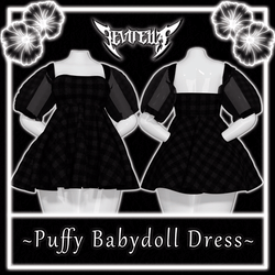 •Puffy Babydoll Dress•