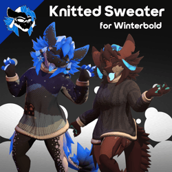 Knitted Sweater for Winterbold - Customizable VRChat Clothes - ItsGuusy