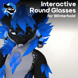 Grabbable Round Glasses for Winterbold - Interactive VRChat Avatar Glasses - ItsGuusy