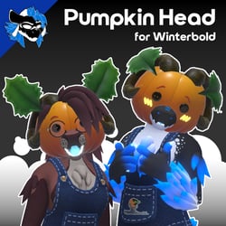 Pumpkin Head for Winterbold - VRChat Pumpkin Head Jack-O'-Lantern Mask - ItsGuusy