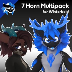 Horn Pack for Winterbold - VRChat Avatar Dragon Deer Bull Horn Multipack - ItsGuusy