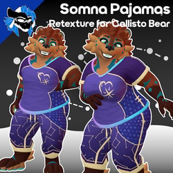 Furality Somna Pajamas Retexture for Callisto Bear - Cozy AudioLink Pajamas Base Clothing Retexture - ItsGuusy