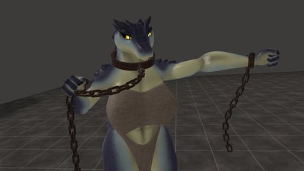 Collar and Chain for VRChat Kroxigor Model
