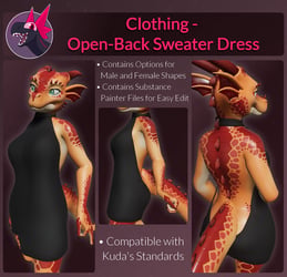 Kuda's Clothes - Open-Back Sweater Dress