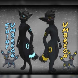 Umbreon & Shiny Umbreon - Rexouium Texture