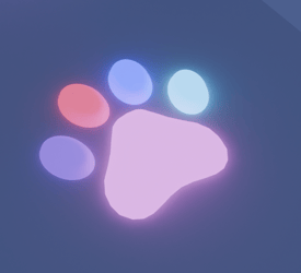 Dog paw neon