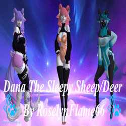 18+ only! Dana the Sleepy Sheep/Deer Furality Somna VRChat Avatar