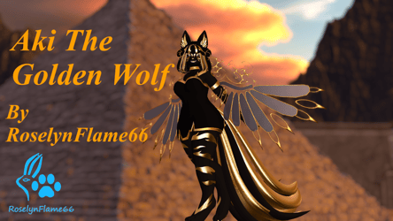18+ (Facetracking) Aki the Golden Wolf VRChat Biscotti Avatar