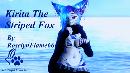 18+ (Facetracking) Kirita the Striped Fox VRChat Vulpup Avatar