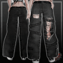 Ripped Strappy Jeans and Tank Top