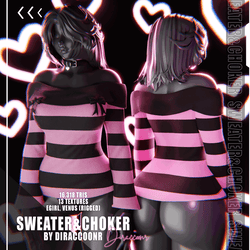 ♡ SWEATER&CHOKER; SET (EGIRL, VENUS RIGGED)
