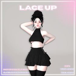 Lace up skirt