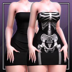 ♡ FREE ♡ Skelly Dress