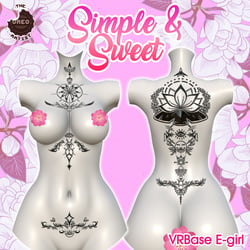Simple & Sweet Tattoo For VRBase Egirl And ZinFit