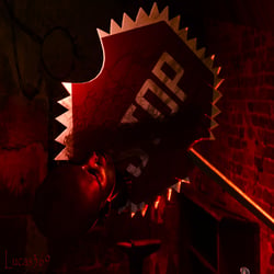 Punisher Traffic Sign Axe (Halloween Asset)  