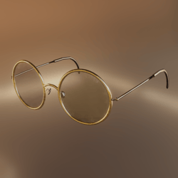 "Circular" - Simple Round Glasses (Rigged)