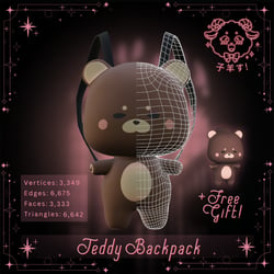 Teddy Backpack For VRChat + Free Gift