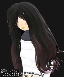 Dokaanどかーん | Long Blowout Hair | VRChat Hair Asset