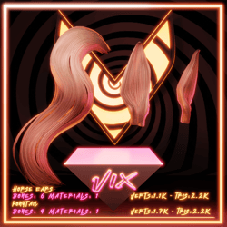 LOW POLY HORSE PONY EARS AND TAIL SET