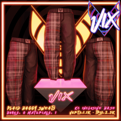 MALE BAGGY PLAID PAJAMA PANTS - KC INCLUSIVE BASE SWEATPANTS - LOW POLY asf