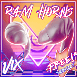 FREE* RAM GOAT SHEEP DEMON DEVIL HORNS for VRCHAT (OPTI)