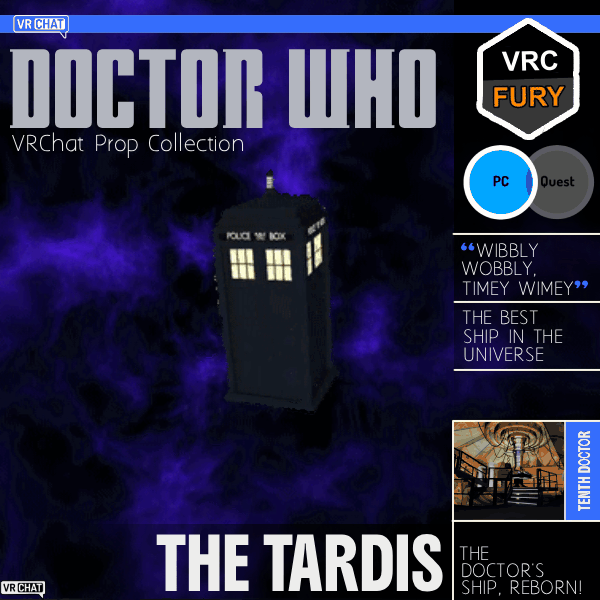 Doctor Who: T.A.R.D.I.S for Vrchat! (VRCF Reddy)