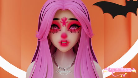 Spider makeup for Ameila head
