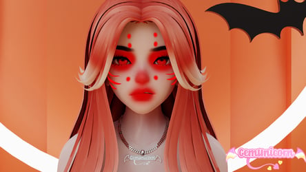 Kitsune makeup for Ameila head