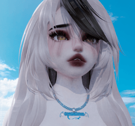 Nude cyber makeup for Ameila Head