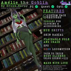 Amélie Goblin Momma- PC, Quest, Opti, PLUS SIZE