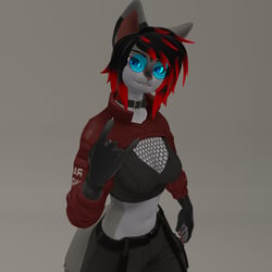 Crop techwear for Vixine