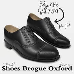Shoes Brogue Oxford - Black | WOLVES STUDIO