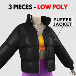 Outfit Puffer Jacket Black and Top with Bike Shorts | WOLVES STUDIO
