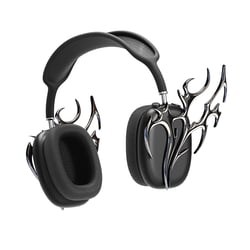 Headphone Chrome Heart Silver - Streetwear | WOLVES STUDIO