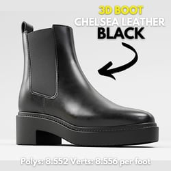 Boot Chelsea Leather Black | WOLVES STUDIO