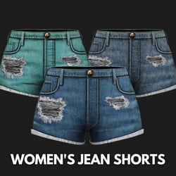 WOMEN'S JEAN SHORTS - 3 COLORS | WOLVES STUDIO