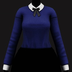 Women’s Sweater + Shirt Collar + Sleeves + Ribbon Pack - VRChat Clothing | WOLVES STUDIO