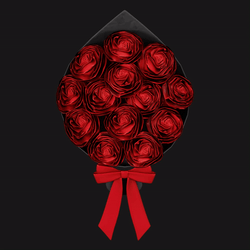 Valentine’s Roses Bouquet - Romantic Flower Prop | WOLVES STUDIO
