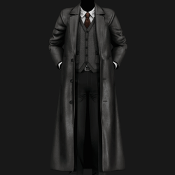 Classic Mens Winter Overcoat Leather Jacket | WOLVES STUDIO