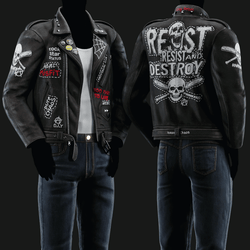 Punk Leather Jacket EBOY | WOLVES STUDIO