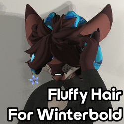 Fluffy Hair for Winterbold - VRChat Hair Accessory