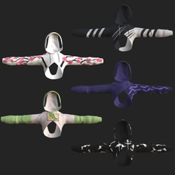 Texture design 5-pack for Crop Top Hoodie