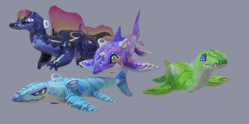 (FREE) Mesozoic Animal Pooltoy / Pool Floatie Props for VRChat or other stuff