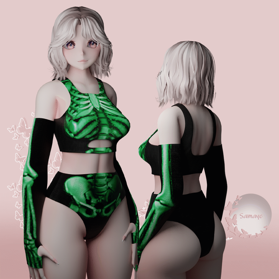 Skeleton Rave Outfit - EGirl and Zinfit