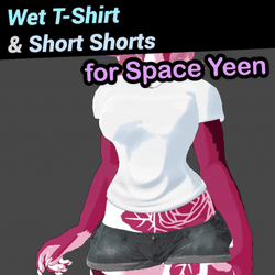 Wet T-Shirt & S.Y.Dukes Short Shorts for Space Yeen