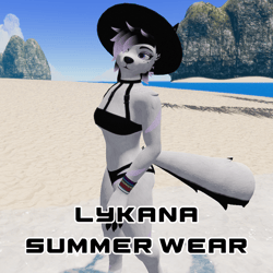 Lykana Summer Wear - Swim Suit, Hat Hair, Pride Bracelets