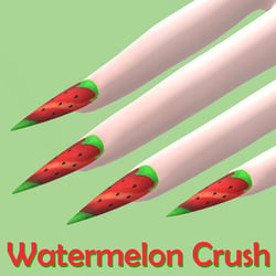 ♡ Watermelon Crush Nails ♡ - FREE Nail Texture for VRChat Avatars