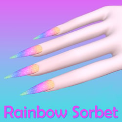 ♡ Rainbow Sorbet Nails ♡ - FREE Nail Texture for VRChat Avatars