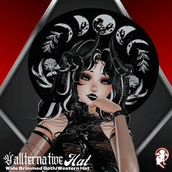 Y'allternative Hat [Wide Brimmed Goth/Western Hat]